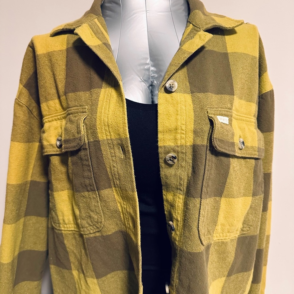 2 for $20 Yellow and Brown Plaid Jacket Brixton